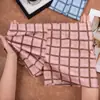 Cueca Boxer Masculina de Algodão Puro Xadrez, Cintura Média Solta Confortável Tamanho Grande