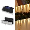 Luces de Escalón Impermeables para Exteriores con Energía Solar, Luces Decorativas para Jardín y Paisajismo de Césped, Lavadoras de Pared LED con Forma de Siete para Escaleras
