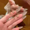 Pendientes Exquisitos de Mariposa con Circonita Dulces y Elegantes para Mujer, Estilo Bosque, Frescos y Naturales, Brazaletes para Oreja Sin Perforación, Pendientes Super de Hada