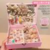 Set de Regalo Caja de Accesorios para el Cabello Infantil, Pinzas para el Cabello Estilo Princesa para Niñas, Gomas para el Cabello, Adornos para la Cabeza Lindos de Dibujos Animados, Regalo de Cumpleaños, Estilo de Alta Gama