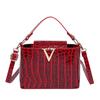Bolsa Feminina da Moda com Padrão Crocodilo Novo 2025, Bolsa Transversal Versátil, Bolsa Quadrada Pequena, Bolsa Balde de Ombro de Alta Qualidade
