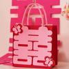 Nuevo Estilo Chino Doble Felicidad Souvenir Novia y Dama de Honor Bolsa de Fieltro Bolso Caja de Boda Bolsa de Dulces de Boda Bolsa de Mariposa Personalización