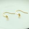 Ganchos para orejas de oro de 14 quilates, accesorios para hacer tú mismo, materiales de joyería hechos a mano, pendientes de borla caseros, ganchos para orejas de joyería semiacabada.