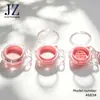 Pedido personalizado: Estuche Mini Redondo Bicolor Monocromático para Sombras de Ojos con Cierre a Presión, Encadenable, Pinza Trasera Desmontable, Empaque de Plástico