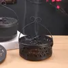 Caja de incienso repelente de mosquitos de hierro forjado creativo, bandeja de incienso repelente de mosquitos ignífuga anti-quemaduras con tapa, estufa de aromaterapia para interiores domésticos, bandeja de incienso repelente de mosquitos con cenicero