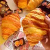 Brinquedo de Comida Simulado Pão Squishy Croissant Brinquedo de Rebote Lento Molhado Macio Decompressão Estudante Brinquedo de Apertar Venda Quente Transfronteiriça
