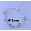 Plata S925 Soporte Vacío Pulsera de Cobre Blanco Puro Soporte Vacío Chapado en Platino Procesamiento de Incrustación de Piedras Preciosas Fábrica DIY Leidezhu