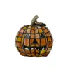 Adorno de linterna de calabaza de vidrio para Halloween, nuevo producto transfronterizo, artesanía decorativa de Acción de Gracias, adorno pequeño, artesanía Tiffany