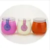Venta Directa de Fábrica Botella de Pudín Graso Boca Ancha Pudín Corto Bola de Cristal para Yogur Botella de Pudín Botella de Leche Taza de Mousse