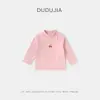 [Obtén 3 USD de descuento al comprar 2 artículos] Camiseta de manga larga para niña Dudu para otoño, Ropa infantil de moda para niñas