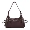 Yuezi Comercio Exterior Bolso de Mujer Moderno Bolso Cruzado de un Solo Hombro Gran Capacidad Otoño Invierno Retro Europeo Americano Bolso de Axila para Mujer Bolso de Viaje