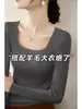 Suéter de Punto Elegante y Sofisticado para Mujer de Manga Larga con Cuello en U Amplio Otoño 2026 A13821