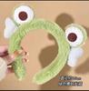 Diadema de Rana Verde de Ojos Grandes para Otoño e Invierno para Mujeres, Diadema para Lavado Facial y Aplicación de Mascarilla, Nuevo Estilo para Usar en las Orejas