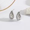 Pendientes de gota de agua hueca de cobre natural fresco de 18k con forma de corazón, con personalidad femenina, pendientes de estrella geométrica que combinan con todo.