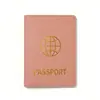 Funda Dorada con Estampado de Lichi para Pasaporte, Portatarjetas Multifuncional, Portadocumentos de Viaje, Souvenir de Boleto, Se Puede Estampar con Logo