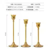 Suporte de Velas Europeu Retrô Cor de Latão Transfronteiriço Ornamento Romântico para Jantar de Natal Suporte para Velas Adereços de Casamento Base