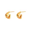 Diseño Elegante de Nicho Ins, Pendientes Mate de Moda y Versátiles, Lujo Sencillo Accesible y Pendientes de Cobre Chapado en Oro Real de Alta Gama