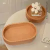 Bandeja de Almacenamiento para Perfumes y Aromaterapia de Madera de Cerezo Norteamericano, Bandeja para Llaves de Entrada de Madera Maciza, Organizador de Joyas y Artículos Varios