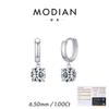 Brincos Modian Moissanita 1 Quilate para Mulheres Prata Esterlina S925 Super Brilhantes Luxuosos Elegantes Dinâmicos Brincos Pingente