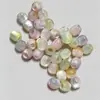 Face de anel de pedra solta quadrada de turmalina natural, acessórios semiacabados em forma de almofada de microturmalina coloridos como doces, anéis e brincos de turmalina