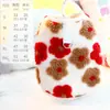 Ropa para Perros, Ropa Gruesa de Otoño e Invierno, Chaqueta Polar con Flores 3D de Princesa para Gato, Adecuada para Perros Pequeños, Ropa para Mascotas Teddy
