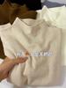 Camiseta Base Suave y Acogedora de Manga Larga y Cuello Semi-Alto para Mujer, Adecuada para Usar en Capas o Sola en Otoño e Invierno, Suéter de Punto Suave de Color Sólido