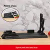 Suporte de Facas de Cozinha Prateleira de Armazenamento Tábua de Corte para Facas de Cozinha Tampa de Panela Prateleira de Armazenamento Integrada Tábua de Corte Multifuncional para Bancada Suporte de Armazenamento de Facas