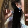 Pendientes de Gancho con Borla de Cuentas de Vidrio que Gotean Aceite Estilo Chino Nuevo Vintage Distintivos Pendientes de Lujo Ligero Gama Alta Moda Nacional Pendientes para Mujer