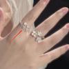 "Colección de Pájaros Voladores" Anillo Vintage de Pájaro Volador de la Edad Media para Mujer Estilo Retro Cepillado Rojo Amor Buchi Anillo para el Dedo de Comida