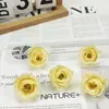 Cabeças de mini flores de rosa simuladas de 4 cm, acessórios para decoração de headwear floral, guirlanda, grampo de cabelo, materiais DIY feitos à mão, botões de flor
