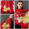Novo Estilo Lenço Fino de Cetim de Seda para Mulheres, Marca da Moda Versátil Lenço de Seda Artificial, Elegante Xale Quente Estampado de Alta Qualidade