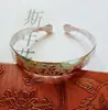 Puesto de Venta Caliente corriendo ríos y lagos abierto carácter fu pulsera de plata Xizang estilo étnico tapón inverso regalo media cuenta pulsera de plata Miao