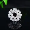 Broche Anel Full Zircônia Simples Estilo Coreano Sentido de Alto Padrão Corsage Requintado de Alto Padrão Pequeno Versátil Broche Antiderrapante Requintado