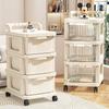 Estante de Almacenamiento con Carrito Tipo Cajón Transparente Transfronterizo Gabinete de Almacenamiento para Snacks, Juguetes, Artículos para Bebé con Ruedas para Almacenamiento de Artículos Varios