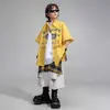 Ropa de Moda Street Dance Ropa de Hip-Hop para Actuación Infantil Traje de Hiphop Infantil Ropa de Actuación Street Dance Genial para Niños y Niñas Verano