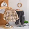Conjunto de Ropa de Otoño para Niños Transfronterizo 2026 Nuevo Primavera y Otoño Fresco Guapo Sudadera para Bebé Ropa Elegante para Niños Conjunto de Dos Piezas Moderno