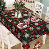 Mantel navideño exclusivo de alta venta transfronteriza, impreso en alta definición, con temática de flor de Nochebuena, para decoración festiva, apto para uso doméstico