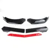 Modificação de carro universal fibra de carbono pá dianteira espessada camada dupla quatro seções ajustável lábio frontal queixo pequeno surround spoiler