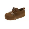 Sapatos Birkenstock originais de couro, fofos e peculiares, com aumento de altura no dedão, sola grossa, para mulheres, novos outono 2026, mocassins Birkenstock de sola macia com cadarço