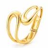 Pulseras Populares Transfronterizas Europeas y Americanas Ins Normcore Pulseras con Patrón de Onda Asimétrico Pulseras Metálicas Brillantes Joyería para Mujer