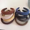 Faixa de Cabelo Esponjosa Colorida Tricotada Estilo Coreano Outono e Inverno Retrô com Aba Larga para Mulheres com Topo Alto do Crânio, Versátil Elegante, Presilha de Cabelo para Sair
