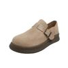 Zapatos Birkenstock de Piel Genuina Primavera 2024 Planos de Suela Gruesa Mocasines de Pesca Slip-On Zapatos Individuales Zapatos de Pescador Casual Versátil