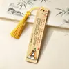 Analectas de Confucio Marcador de Bambú Nan Cerámica de Cristal Artesanía de Pintura de Color con Borla de Seda de Hielo Estilo Chino Citas Famosas de Confucio Regalo Compañero de Lectura Cultural y Creativo