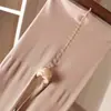 Medias de terciopelo de grosor medio 80D para principios de otoño, antienganches, medias largas térmicas para la parte inferior, de cintura alta para mujer