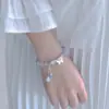Pulsera Ojo de Gato Mariposa para Mujer Diseño Nicho Ins Sentido Avanzado Pulsera de Cristal Aguamarina Regalo para Novia