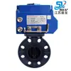 Válvula borboleta tipo wafer elétrica I-TORK em CPVC resistente à corrosão válvula de corte químico válvula borboleta plástica tipo wafer elétrica D971X