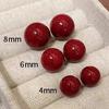Aretes de Oro Púrpura Cinnabar con Alto Contenido, Flor de Rosa Pixiu, Broqueles de Plata 925 Suministro