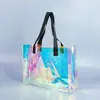 Bolsa Tote Laser PVC Celebridade da Internet Cor Brilhante Bolsa de Presente Loja de Roupas de Exposição Alto Valor Estético Bolsa Tote Laser de Compras
