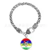 Grupo griego OES Asociación Estrella del Este colgante para pulsera diy 20 cm plata antigua cierre de mosquetón pulsera trenzada BSK