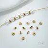 Zircônio Banhado a Ouro 18K que Preserva a Cor 4mm Mini Guirlanda Pequeno Separador Material para Miçangas DIY Acessórios para Joias